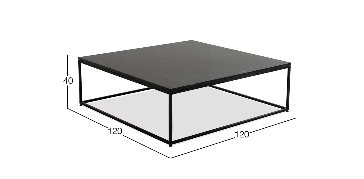 Mesa De Centro Cuadrada Stone Mármol Monterrey 