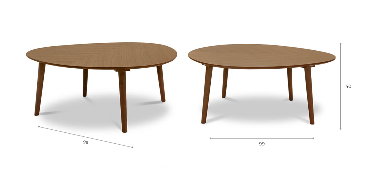 Mesa de Centro Irregular Kuk Café