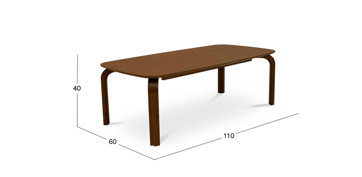 Mesa de Centro 110 x 60 cm Roxu Nogal