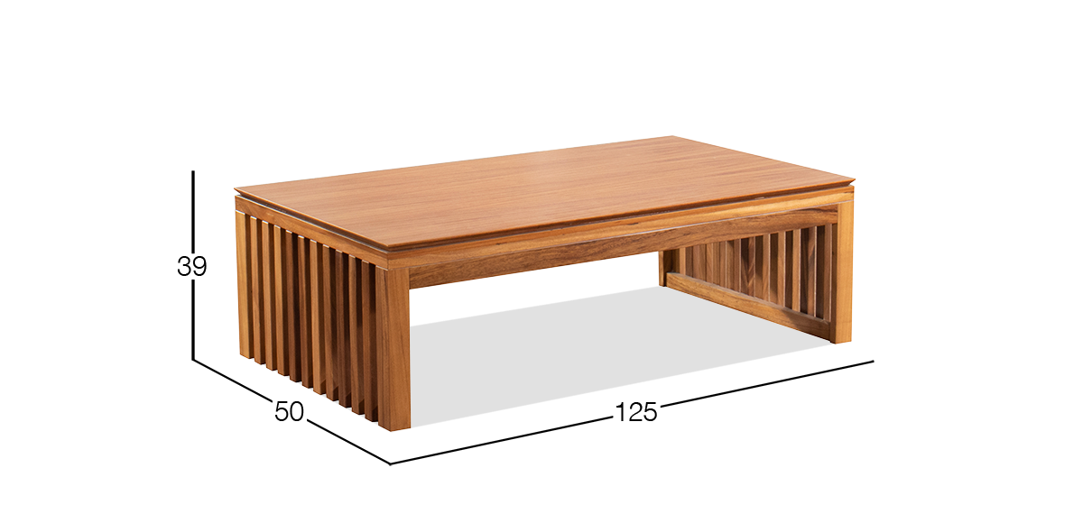 Mesa de Centro Rectangular 125 x 50 cm Adela Café