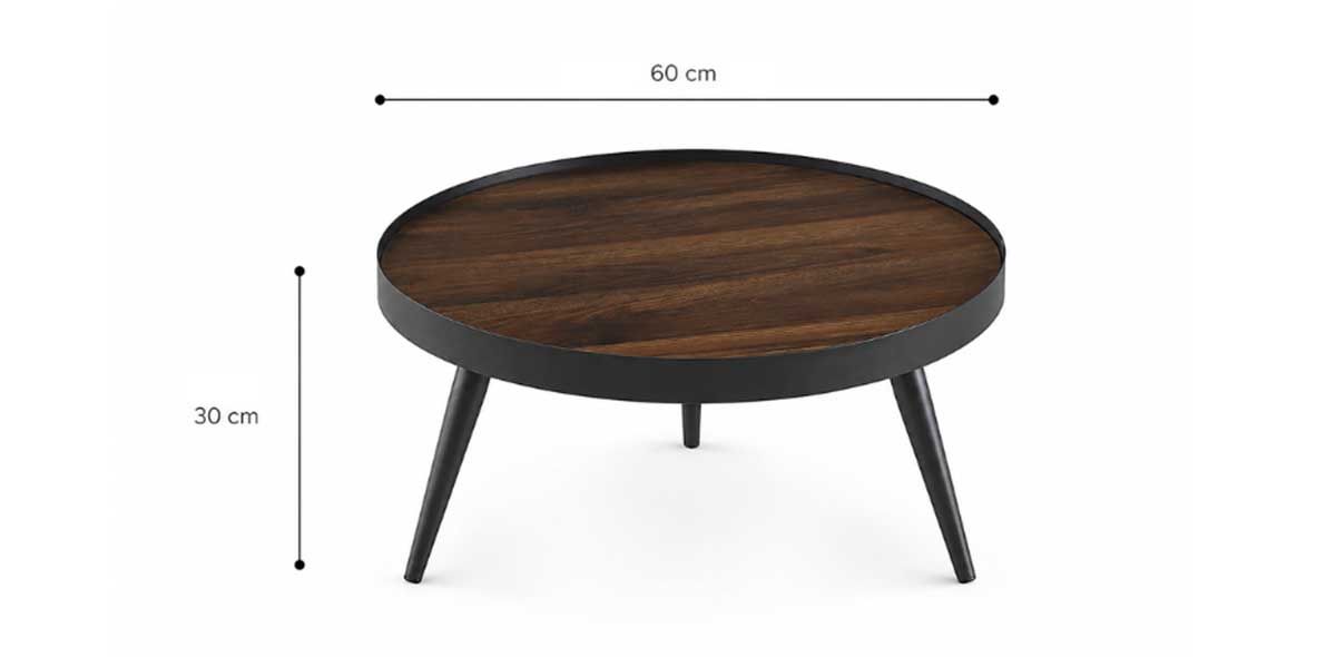 Mesa De Centro Redonda Dariana Café