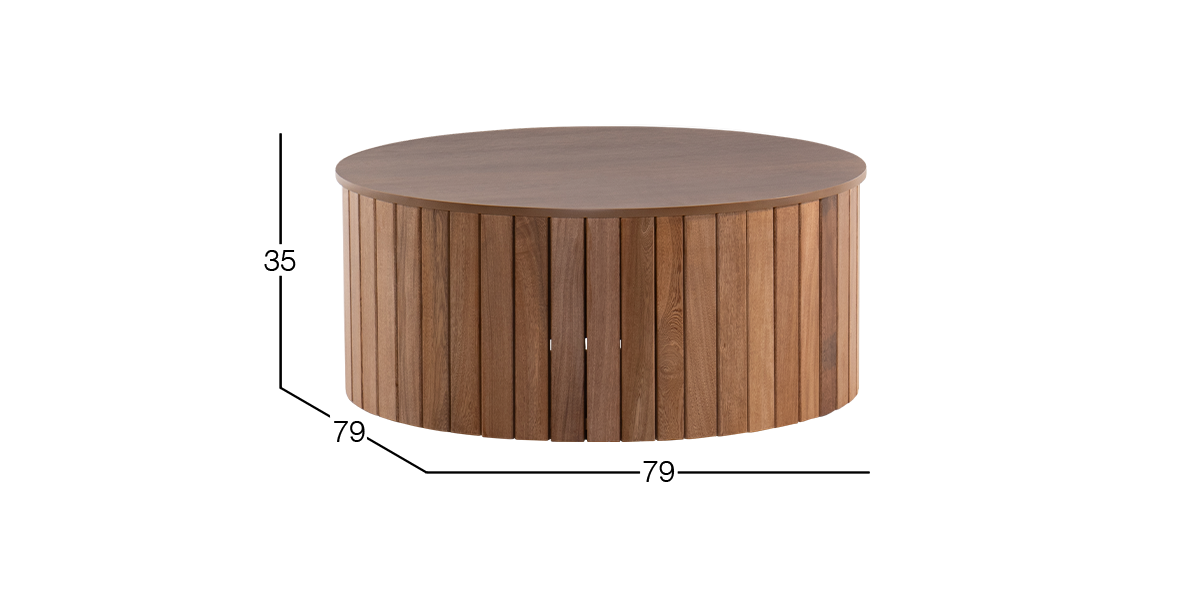 Mesa de Centro 80 cm Santorini Rosa Morada