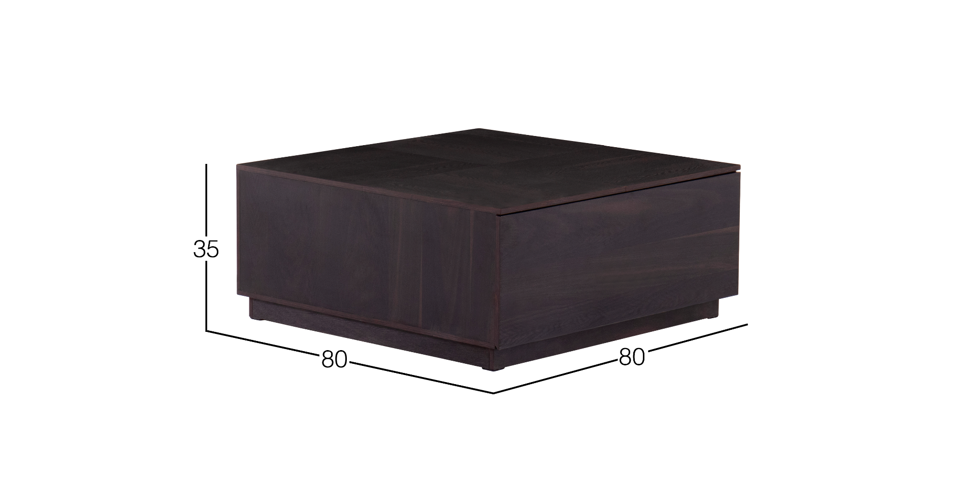 Mesa de Centro Cuadrada 80 x 80 cm Costanza