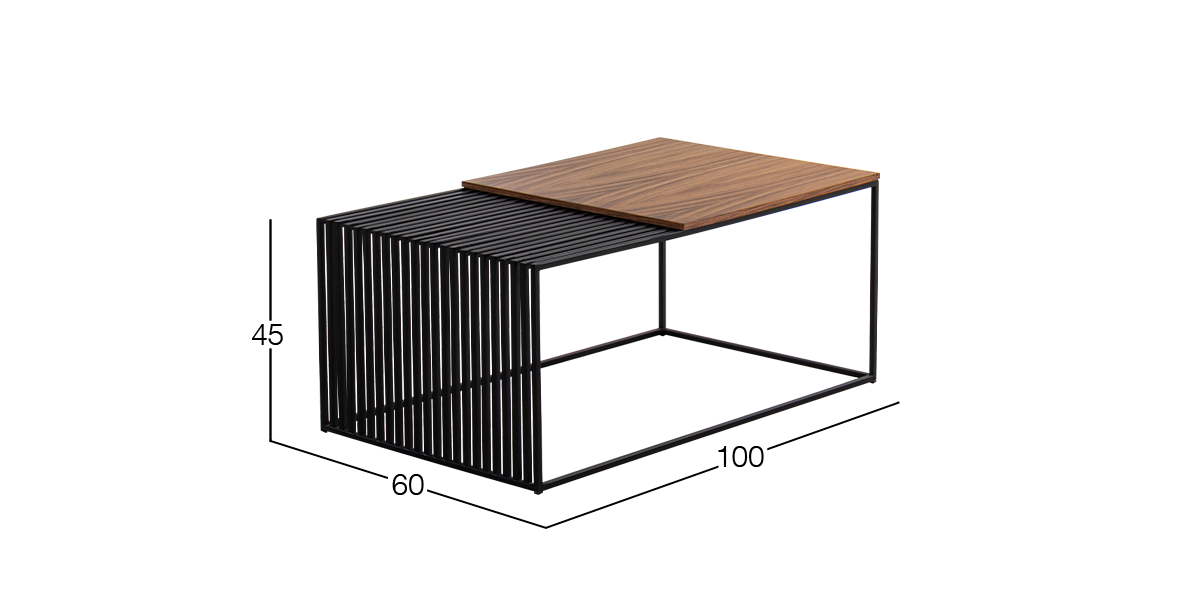 Mesa de Centro 100 x 60 cm Italia Parota