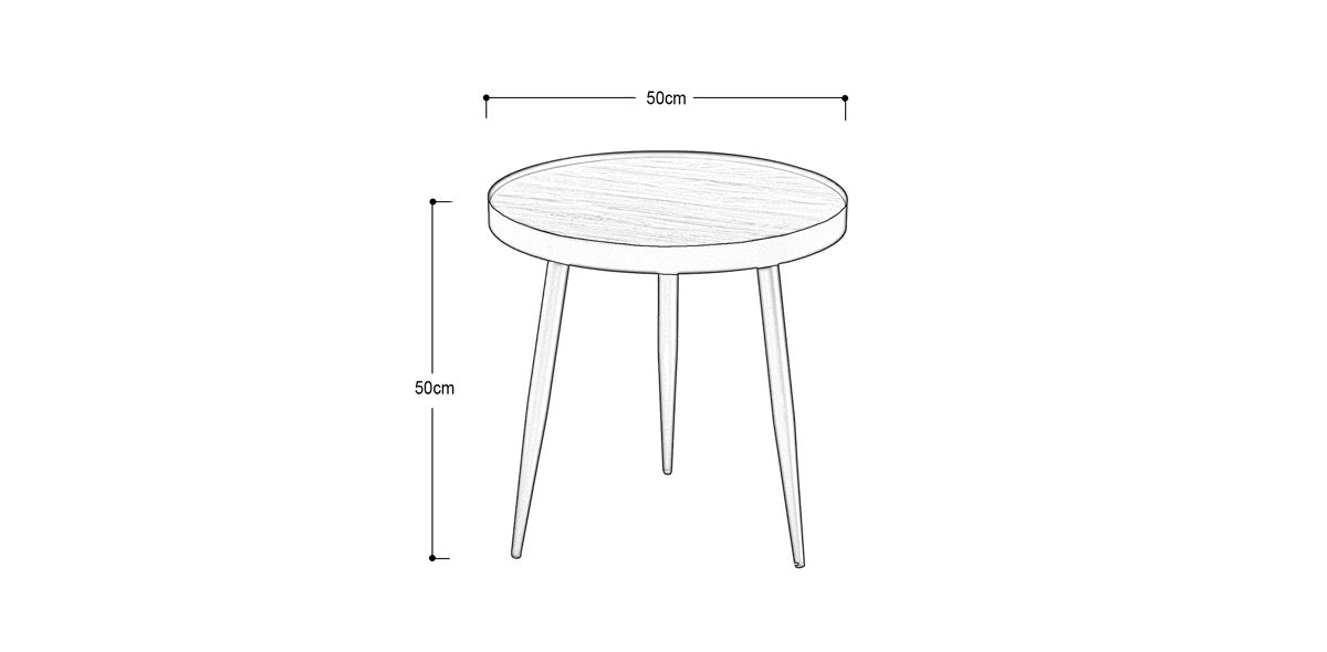 Mesa Lateral Redonda Dariana Café