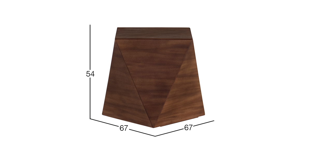 Mesa Lateral Cuadrada 67 x 67 cm Dodeka/Triton Parota