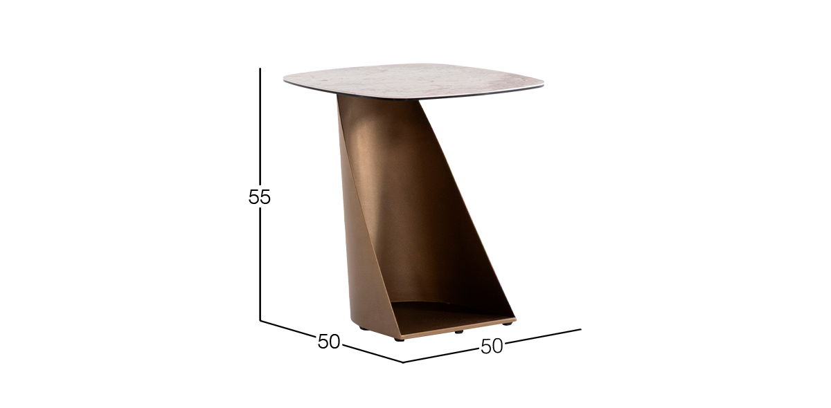 Mesa Lateral 50 x 50 cm Ayre Gris