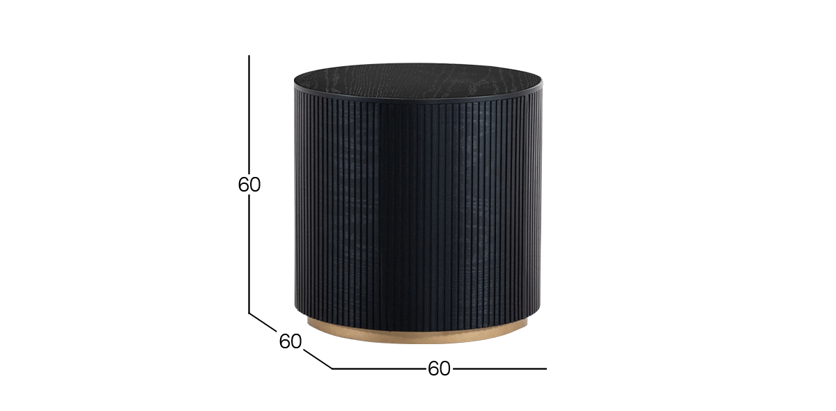 Mesa Lateral 60 cm Astor Negro