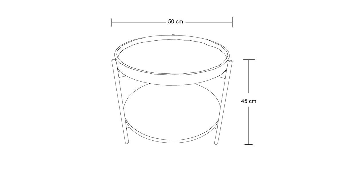 Mesa Lateral Redonda Karol Negro
