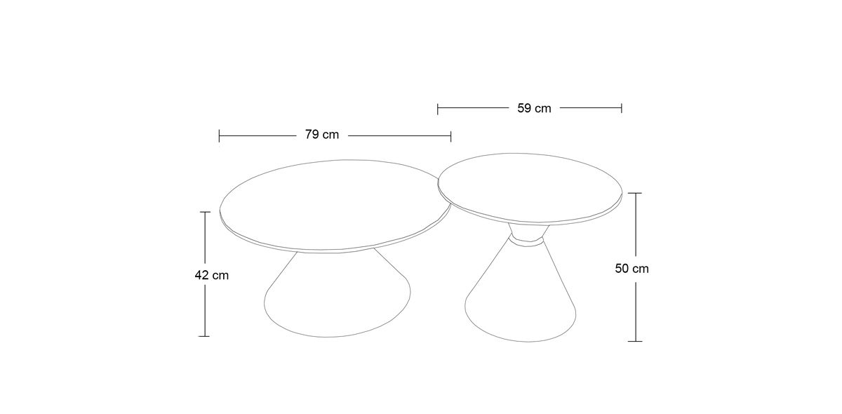 Mesa Ocasional Redonda Dania Negro