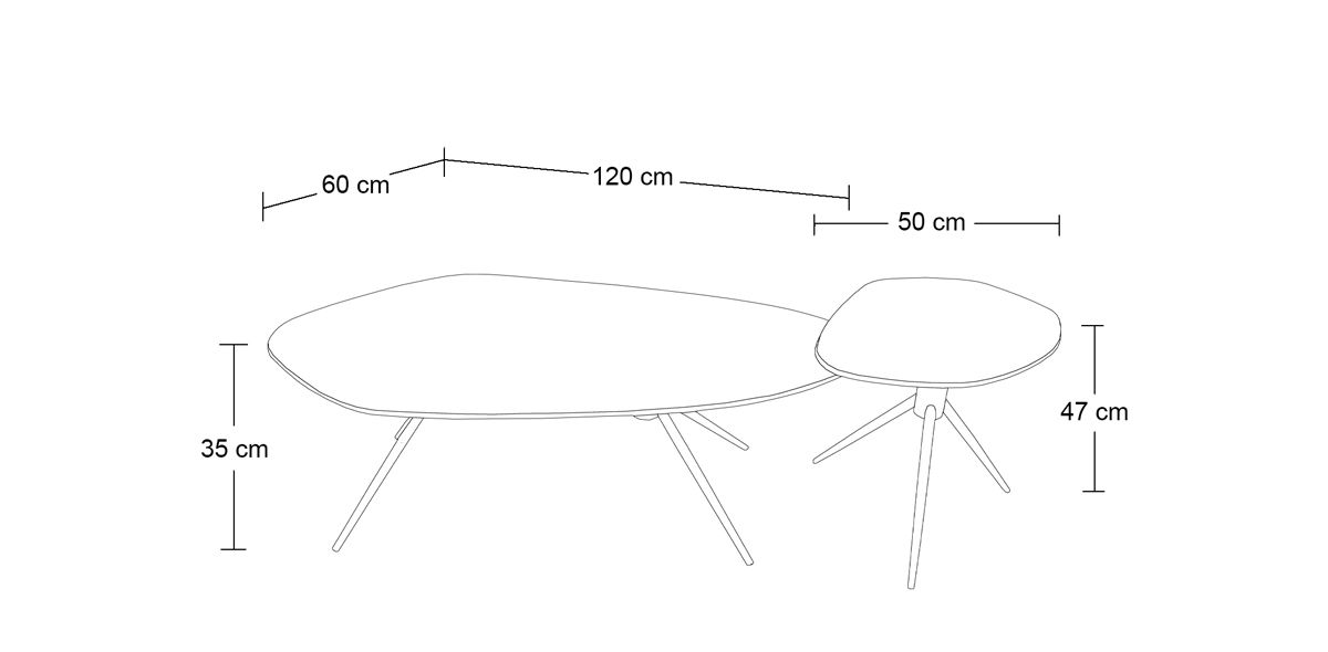 Mesa Ocasional Irregular Myriam Negro II