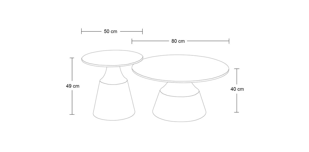 Mesa Ocasional Redonda Yaren Negro