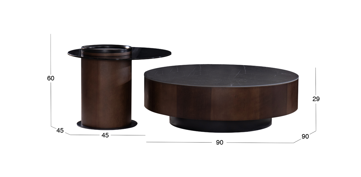Mesa Ocasional Redonda Yaren Negro