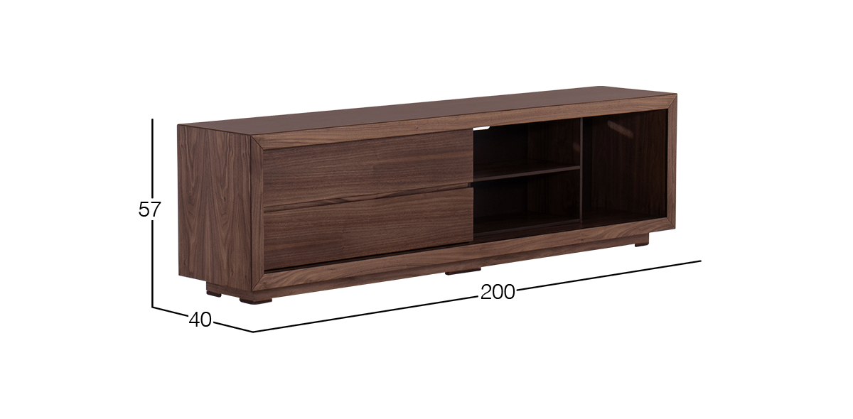 Mesa TV 200 cm Mita Nogal