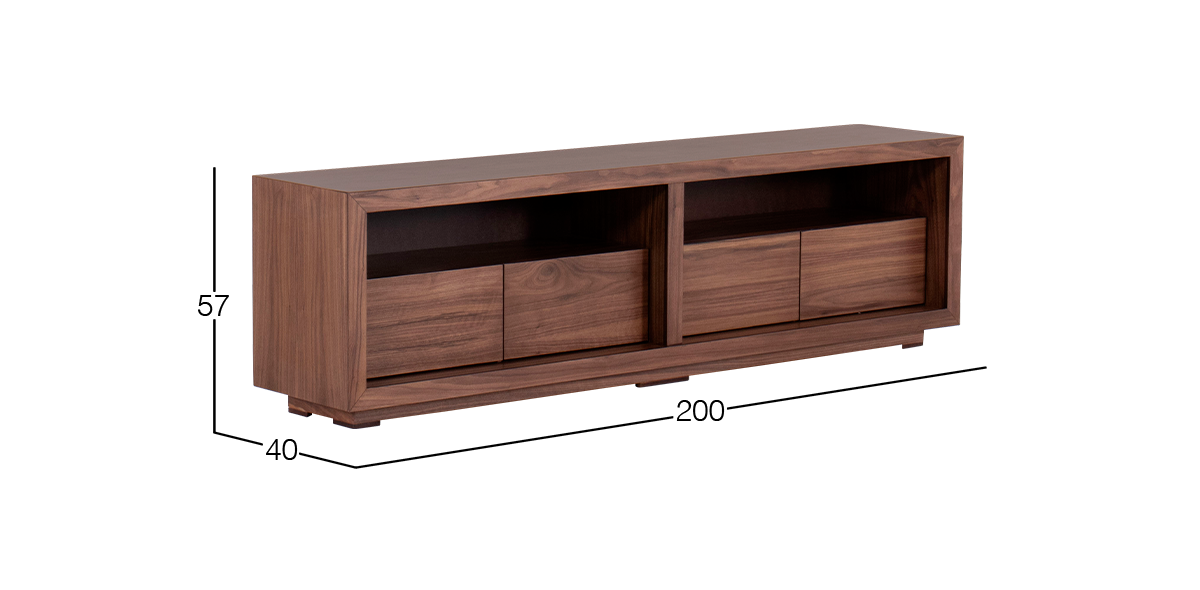 Mesa TV 200 cm Olmo Nogal