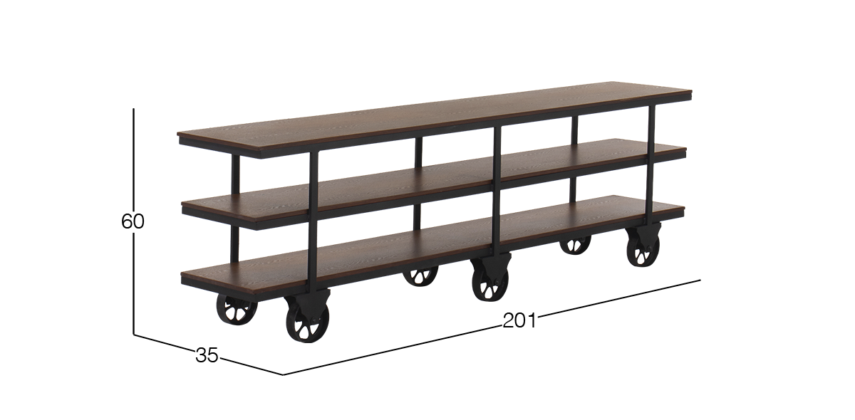 Mesa TV 201 cm Forja Parota