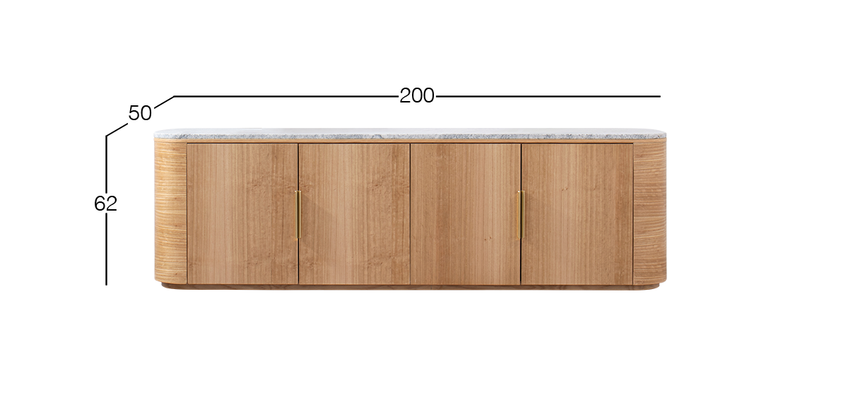 Mesa TV de Granito 200 cm Astor Natural