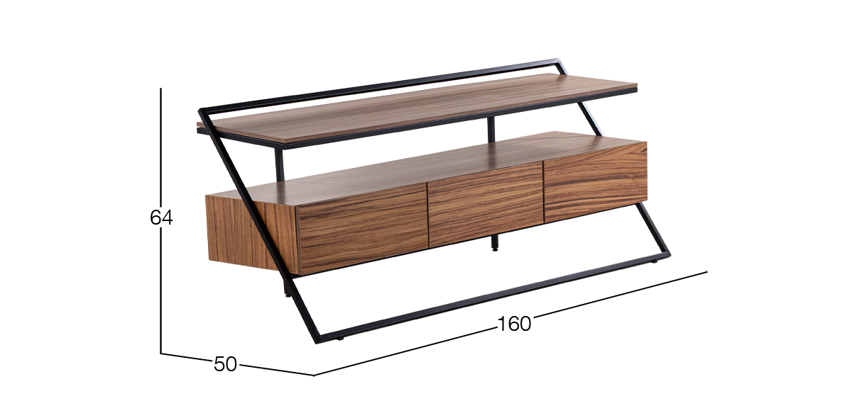 Mesa TV 160 cm Mónaco Parota