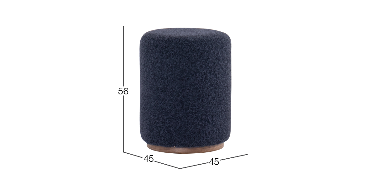 Ottoman Curvatura Azul