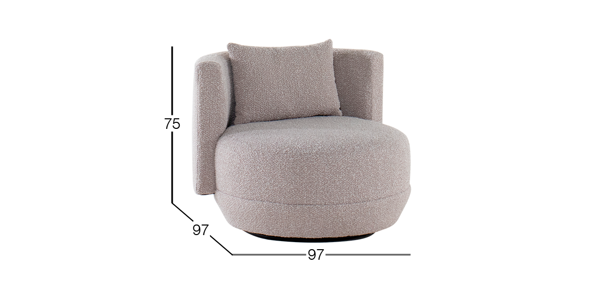 Sillón Giratorio Niquel Gris