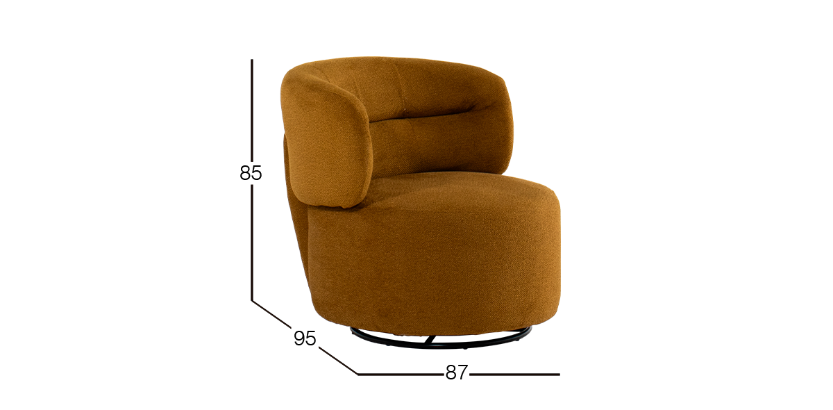 Sillón Giratorio Prisca Naranja