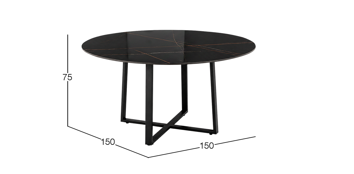 Mesa Comedor 150 cm Rokha Negro