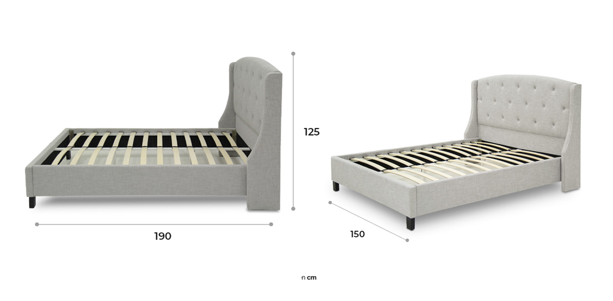 Cama Queen Size Lan Gris