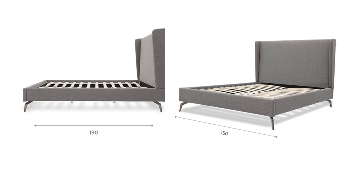 Cama Queen Size Riuk Gris