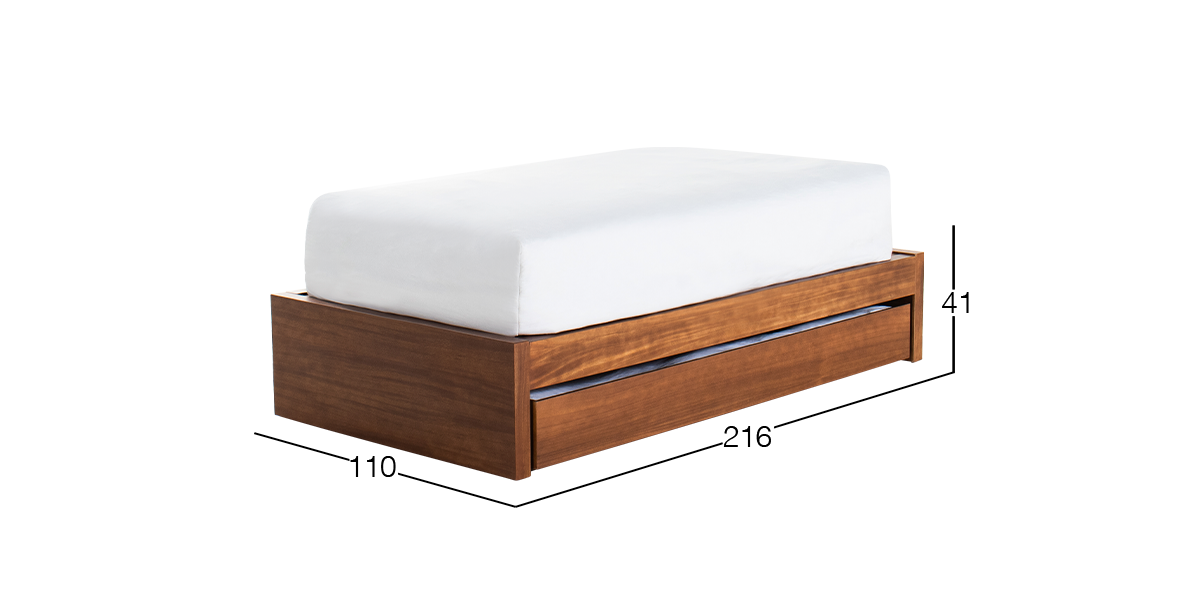 Base Cama Individual-Individual Montreal Café