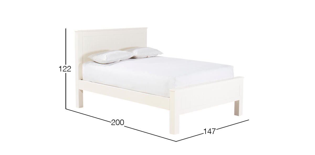 Cama Matrimonial Jackson Pl Blanco