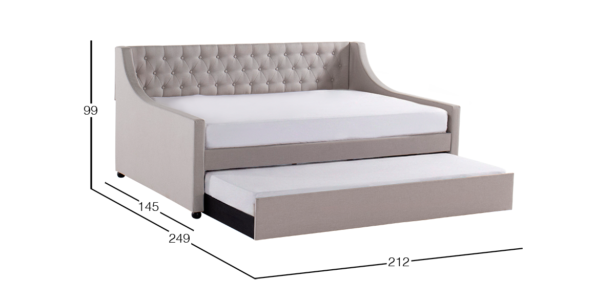 Daybed Matrimonial Liana Beige