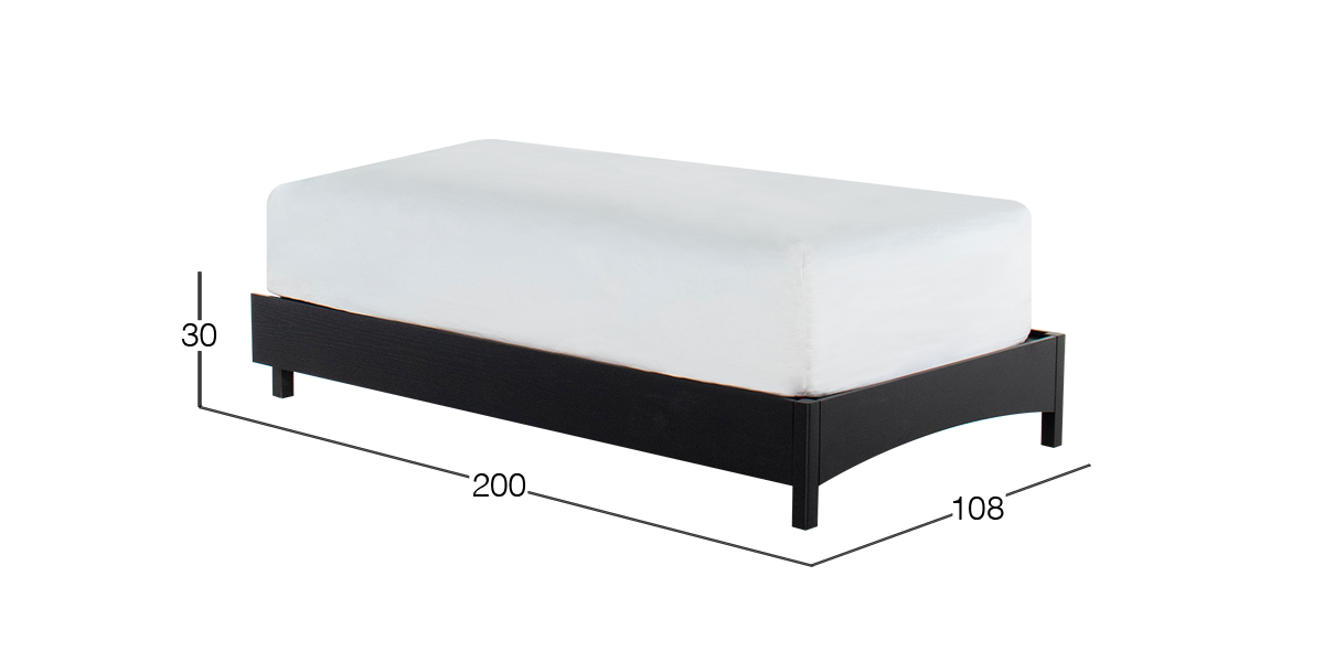 Base de Cama Individual Greco Negro