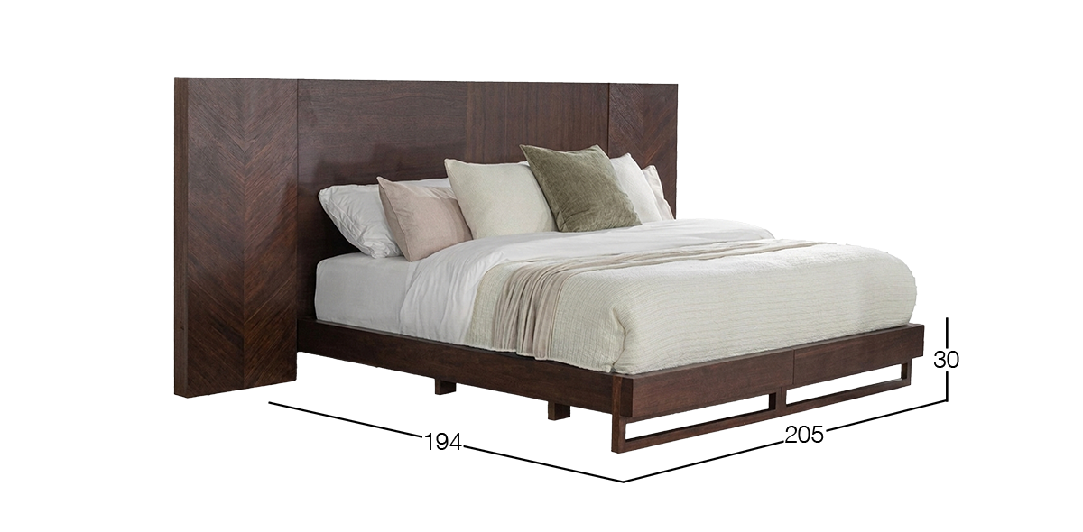 Base de Cama King Size Noir Nogal