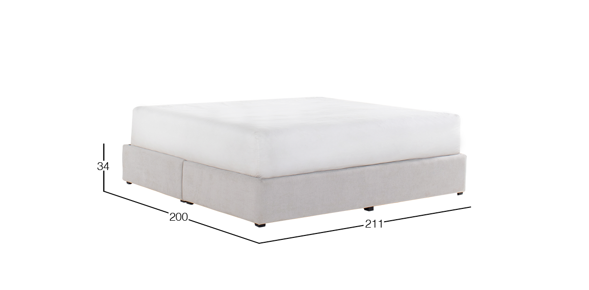 Base de Cama King Size Tribeca Natural