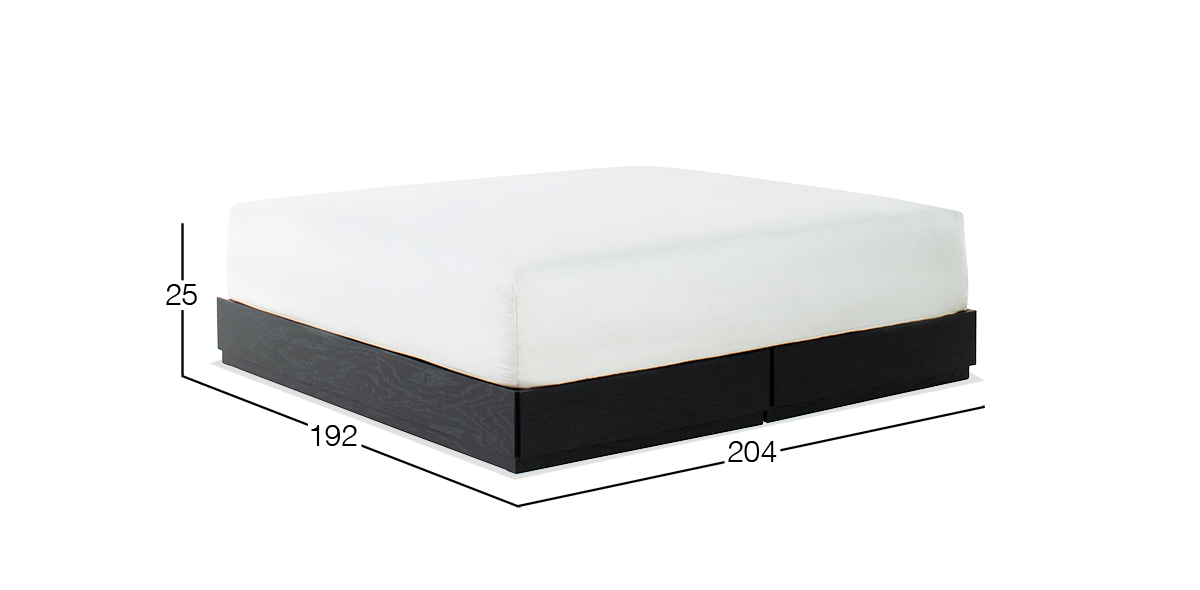 Base de Cama con Cajón King Size Keyser Negro