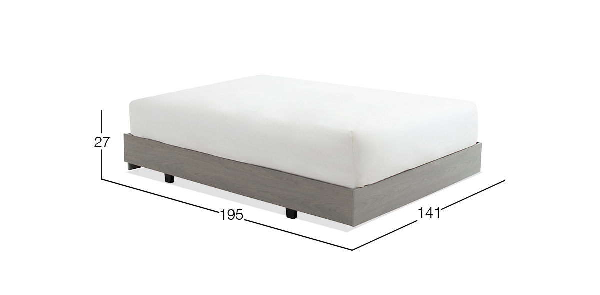 Base de Cama Matrimonial Constanza Gris