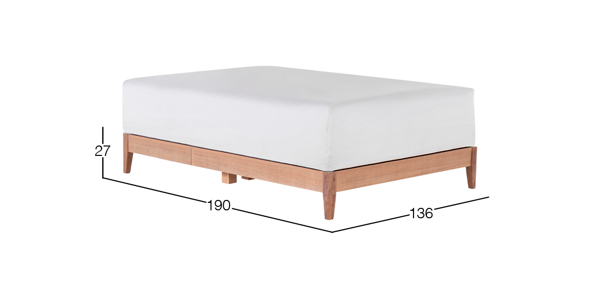 Base de Cama Matrimonial Santorini Rosa Morada