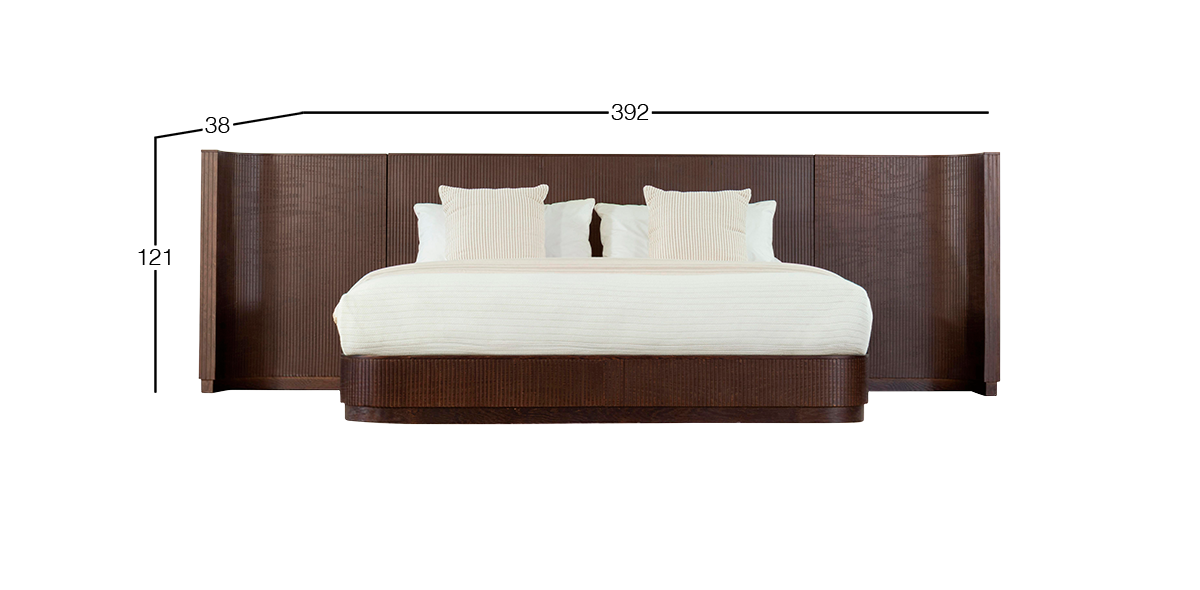 Cabecera King Size con Extensión Astor Nogal