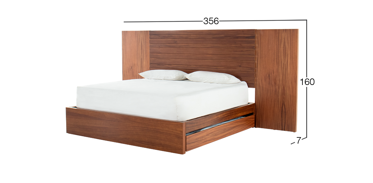 Cabecera King Size con Extensión Montreal Parota