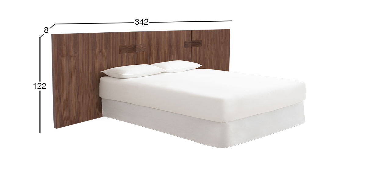Cabecera King Size Finn Madera Nogal