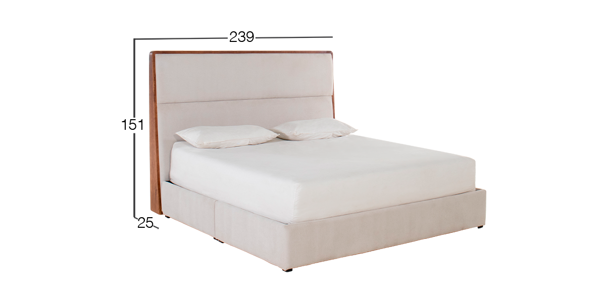 Cabecera King Size Madeira Beige