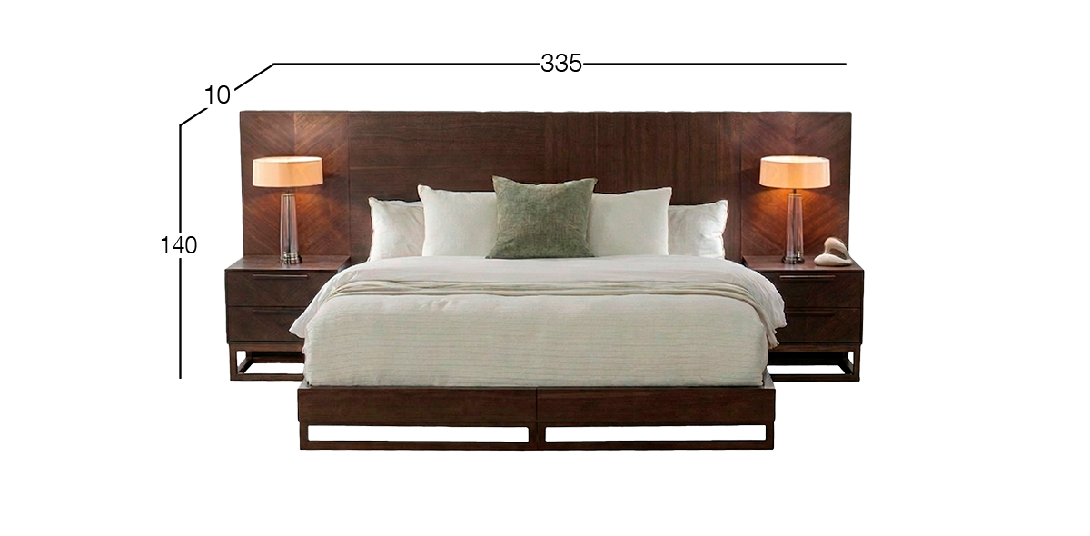 Cabecera King Size Noir Nogal