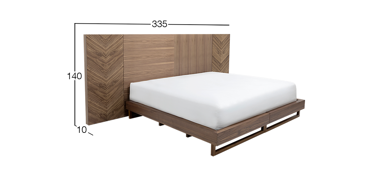 Cabecera King Size con Extensión Nogal Veliero