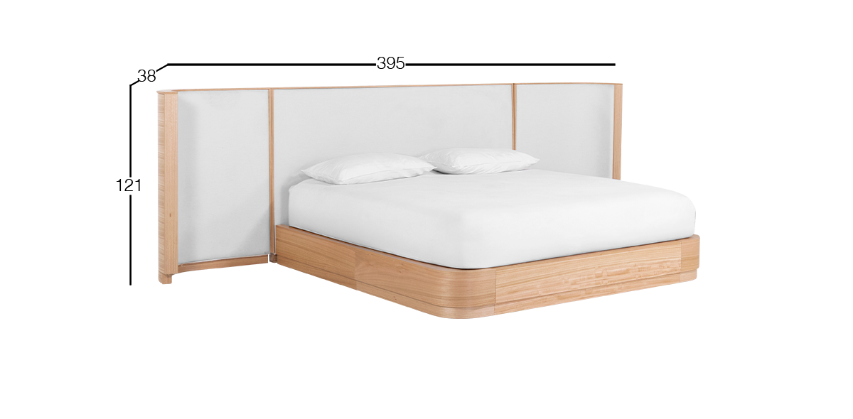 Cabecera King Size Astor Natural Tapizada