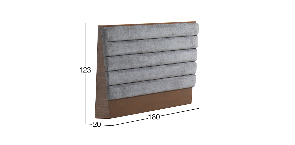 Cabecera Queen Size Allegra Gris