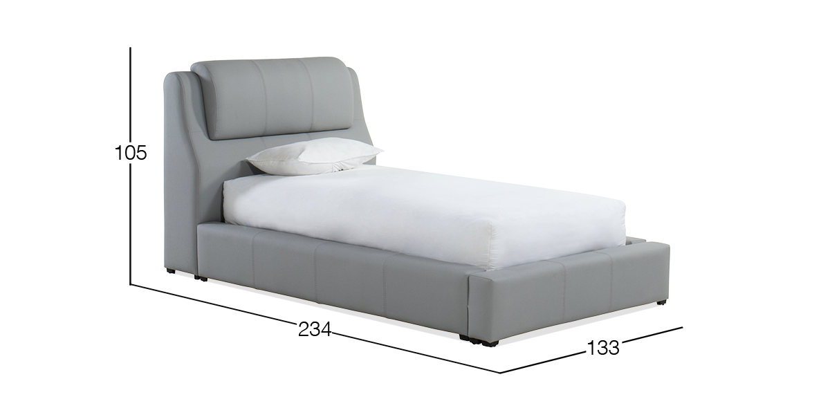 Cama Individual Joyce Gris