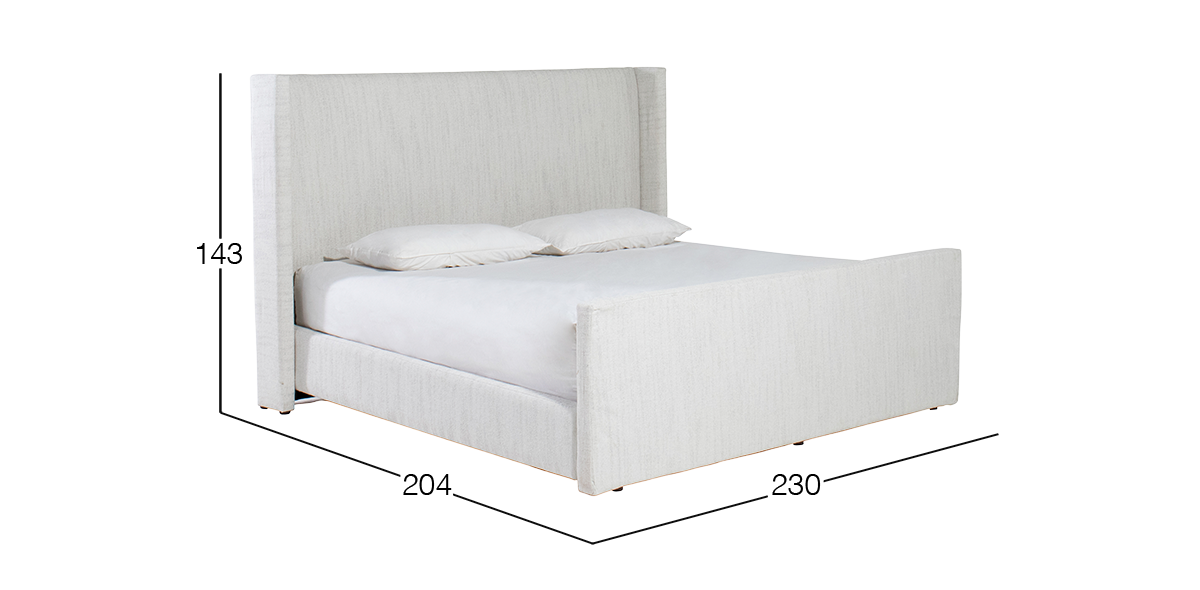 Cama King Size Alicia Beige