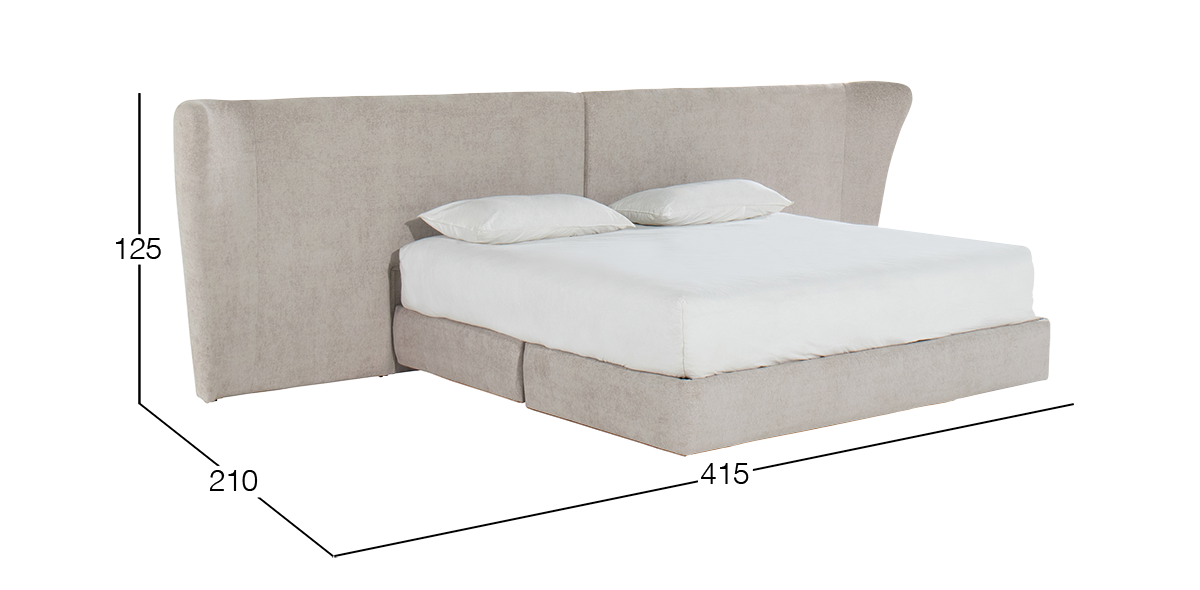 Cama King Size Aria Beige