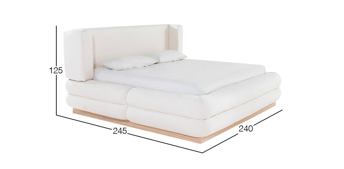 Cama King Size Deanne Beige