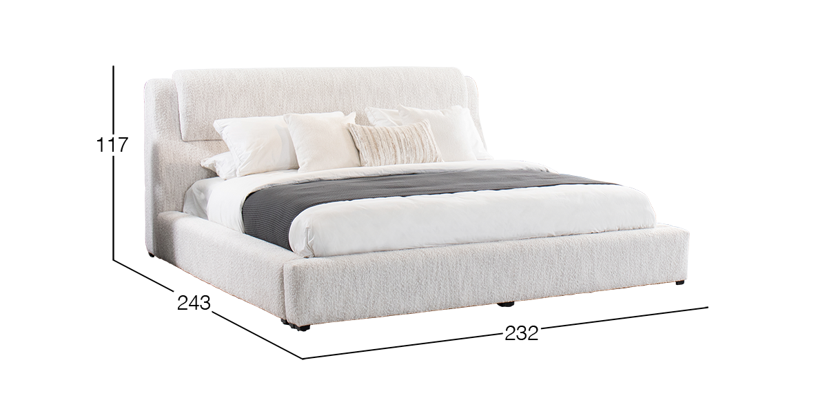 Cama King Size Joyce Blanco